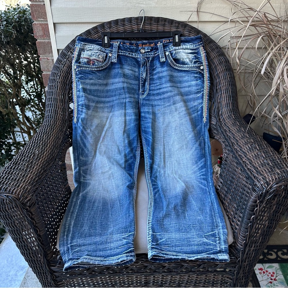 Rock Revival Nuri Easy Stretch Capri Jean 34x25 - Picture 4 of 14